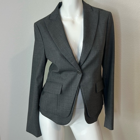 BCBG MAXAZRIA women’s grey double detail blazer size S - Picture 1 of 13